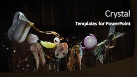  Presentation with recipe - Beautiful presentation theme featuring marinated-fillet-mackerel-or-fillet backdrop and a black colored foreground