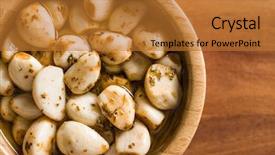  Presentation with pickle - Beautiful PPT theme featuring marinated garlic pickled garlic backdrop and a red colored foreground