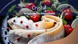  Presentation with cherry - Cool new theme with marinated-herrings-with-roast-cherry backdrop and a navy blue colored foreground