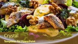  Presentation with apple - Theme enhanced with marinated-herrings-with-roasted-beetroots background and a  colored foreground