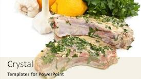  Presentation with citrus - PPT theme enhanced with marinated mexican citrus pork chops background and a lemonade colored foreground