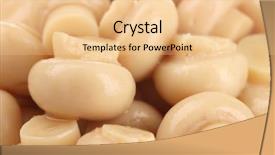  Presentation with mushroom - Audience pleasing PPT theme consisting of marinated mushroom closeup backdrop and a lemonade colored foreground