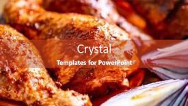  Presentation with ready - Amazing theme having marinated-raw-chicken-drumsticks-ready backdrop and a crimson colored foreground