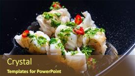  Presentation with chilli - Presentation theme featuring marinated-sepia-with-parsley background and a tawny brown colored foreground