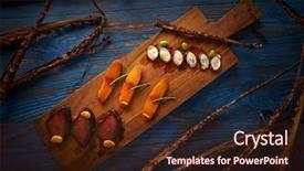  Presentation with seaweed - Amazing presentation theme having marine alga - marinated tuna roe and octopus backdrop and a wine colored foreground