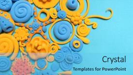  Presentation with modeling - Theme consisting of marine animals ocean frame - sea colored decorative ornament made background and a  colored foreground