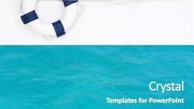  Presentation with marine - Colorful PPT theme enhanced with close up from fresh and healthy coriander on field backdrop and a forest green colored foreground