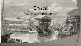  Presentation with photo journal - PPT theme with marine boat - ship launching screw vessel la background and a light gray colored foreground