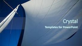  Presentation with marine - Audience pleasing PPT layouts consisting of marine boat - white sails backdrop and a ocean colored foreground