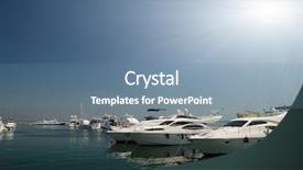  Presentation with anchor - Audience pleasing PPT theme consisting of marine boat - white yachts on an anchor backdrop and a  colored foreground