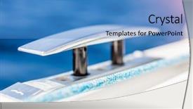  Presentation with yacht - PPT layouts having low depth of focus leasure background and a teal colored foreground