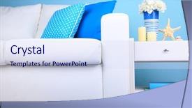  Presentation with marine - Beautiful theme featuring marine decor in interior backdrop and a sky blue colored foreground