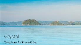  Presentation with marine - Theme enhanced with marine fantasy heaven on earth background and a light blue colored foreground