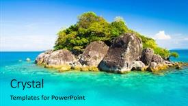  Presentation with nobody - Beautiful slides featuring marine fantasy nature and nobody backdrop and a teal colored foreground