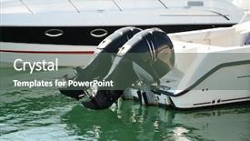  Presentation with ship engine - Amazing slides having marine fuel - engine of a ship moored backdrop and a dark gray colored foreground