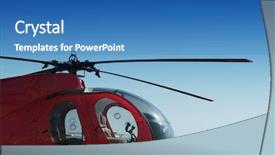  Presentation with helicopter - Colorful presentation enhanced with marine fuel - helicopter on a background backdrop and a teal colored foreground