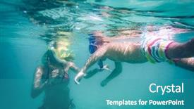  Presentation with mask - Presentation having marine insurance - woman and boy wearing mask background and a  colored foreground