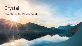  Presentation with farm - Slides enhanced with marine jobs - beautiful sunset on a mussel background and a cream colored foreground