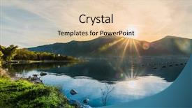  Presentation with farm - Slides having marine jobs - beautiful sunset on a mussel background and a lemonade colored foreground