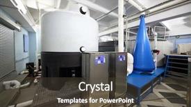  Presentation with water reservoir - Cool new slide deck with marine jobs - big storage reservoir with water backdrop and a tawny brown colored foreground