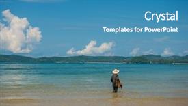  Presentation with krabi - Cool new PPT theme with marine jobs - fisherman on the beach backdrop and a teal colored foreground