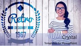  Presentation with wooden cross against the sky - Audience pleasing slide deck consisting of marine jobs - smiling asian woman with arms backdrop and a  colored foreground