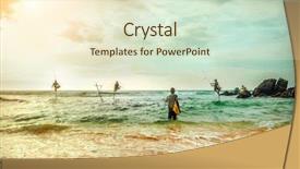  Presentation with sri lanka - Presentation featuring marine jobs - traditional sri lankian sea fishermans background and a cream colored foreground