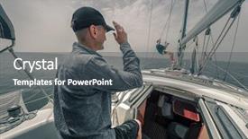  Presentation with sailing - Amazing slides having marine jobs - two young adult sailors backdrop and a  colored foreground