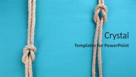  Presentation with marine - Cool new slides with marine knots on color wooden backdrop and a teal colored foreground