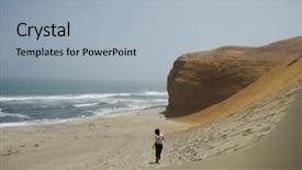  Presentation with pacific - Audience pleasing presentation theme consisting of marine life free - run girl on the pacific backdrop and a light blue colored foreground