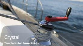  Presentation with winch - Beautiful presentation theme featuring marine life free - sailing winch backdrop and a gray colored foreground