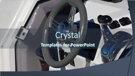  Presentation with luxury yacht - Beautiful presentation theme featuring marine-luxury-yacht-boat-cockpit backdrop and a tawny brown colored foreground