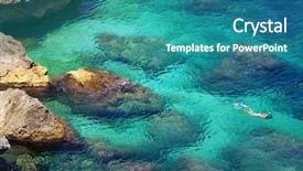  Presentation with marine - Amazing slides having marine parks - snorkelling backdrop and a teal colored foreground