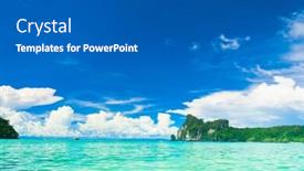  Presentation with heaven - Colorful PPT theme enhanced with marine-scene-heaven-getaway backdrop and a gray colored foreground