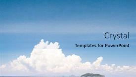  Presentation with serene - Theme with marine-scene-serene-waters background and a light blue colored foreground