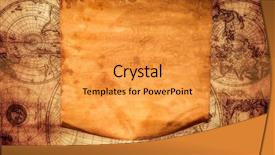  Presentation with old paper - Beautiful PPT layouts featuring marine science - blank old paper with curled backdrop and a gold colored foreground