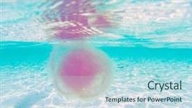  Presentation with jellyfish - Beautiful presentation featuring marine sponge - jellyfish in andaman sea backdrop and a sky blue colored foreground