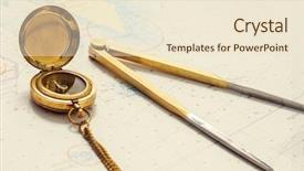  Presentation with compass navigation - Slide deck having marine studies - navigation still-life skipper equipment compass background and a lemonade colored foreground
