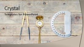  Presentation with navigation compass - Audience pleasing PPT theme consisting of marine studies - navigation still-life skipper equipment compass backdrop and a light gray colored foreground