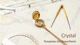  Presentation with navigation - Colorful slides enhanced with marine studies - navigation still-life skipper equipment backdrop and a lemonade colored foreground