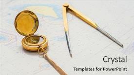  Presentation with navigation - Slide deck enhanced with marine studies - navigation still-life skipper equipment background and a  colored foreground