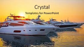  Presentation with marine transportation - Audience pleasing slide set consisting of marine transportation - extra large luxury yachts rest backdrop and a blonde colored foreground