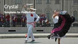  Presentation with government - Slides featuring marinera dancers in front background and a gray colored foreground