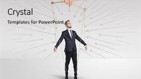  Presentation with doodle - Colorful slide deck enhanced with marionette businessman with doodle lines backdrop and a  colored foreground