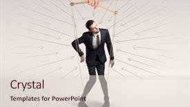  Presentation with utility power lines - Beautiful slides featuring marionette businessman with doodle lines backdrop and a  colored foreground