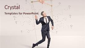  Presentation with doodle - Audience pleasing slides consisting of marionette businessman with doodle lines backdrop and a  colored foreground