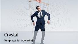  Presentation with doodle - Audience pleasing slides consisting of marionette businessman with doodle lines backdrop and a lemonade colored foreground