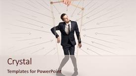  Presentation with maths doodle - Amazing slides having marionette businessman with doodle lines backdrop and a lemonade colored foreground