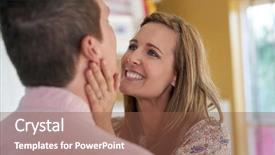  Presentation with married couple - Audience pleasing theme consisting of marital happiness - newly married couple in their backdrop and a tawny brown colored foreground