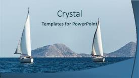  Presentation with luxury yacht - Theme enhanced with maritime - sailing luxury boats participate background and a lemonade colored foreground